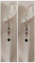 Серьги "Византия" с якутскими изумрудами