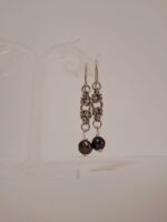 Серьги с черным жемчугом "Византия"