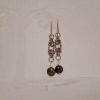 Серьги с черным жемчугом "Византия"