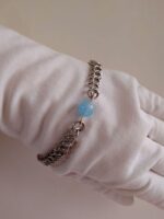 Браслет с аквамарином из стали — изображение 3