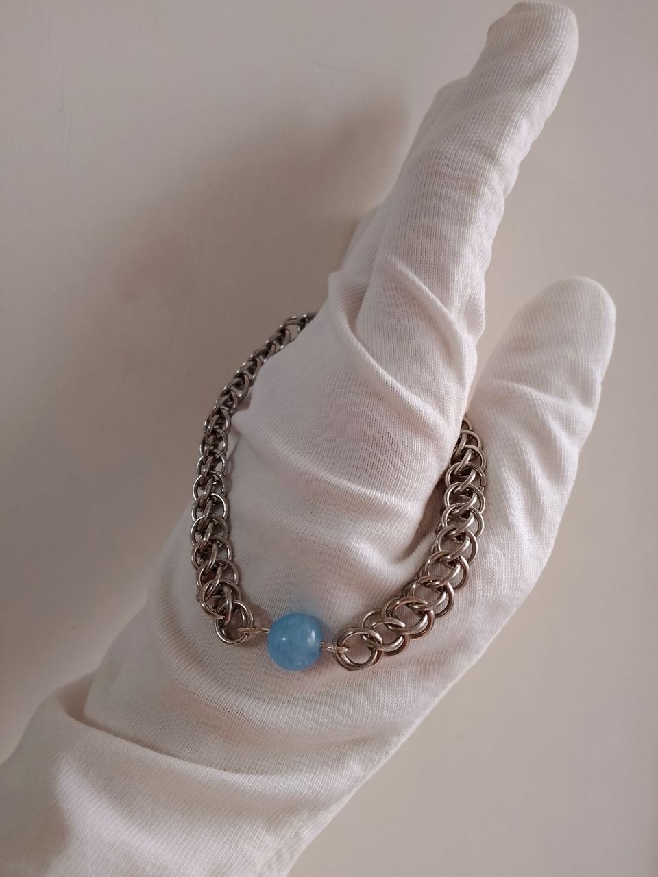 IMG_20251209_181521_989 Браслет с аквамарином из стали — изображение 1
