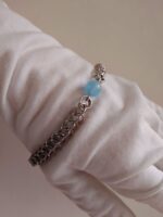 Браслет с аквамарином из стали — изображение 2