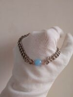 Браслет с аквамарином из стали — изображение 4