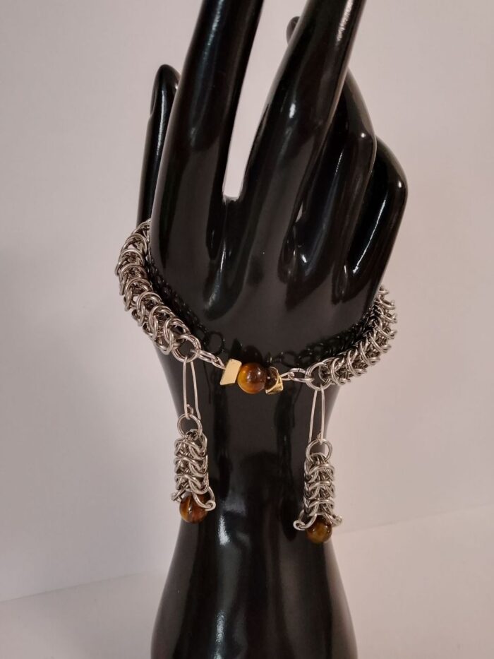 Гарнитур с тигровым глазом и гематитом "Клеопатра" — изображение 6