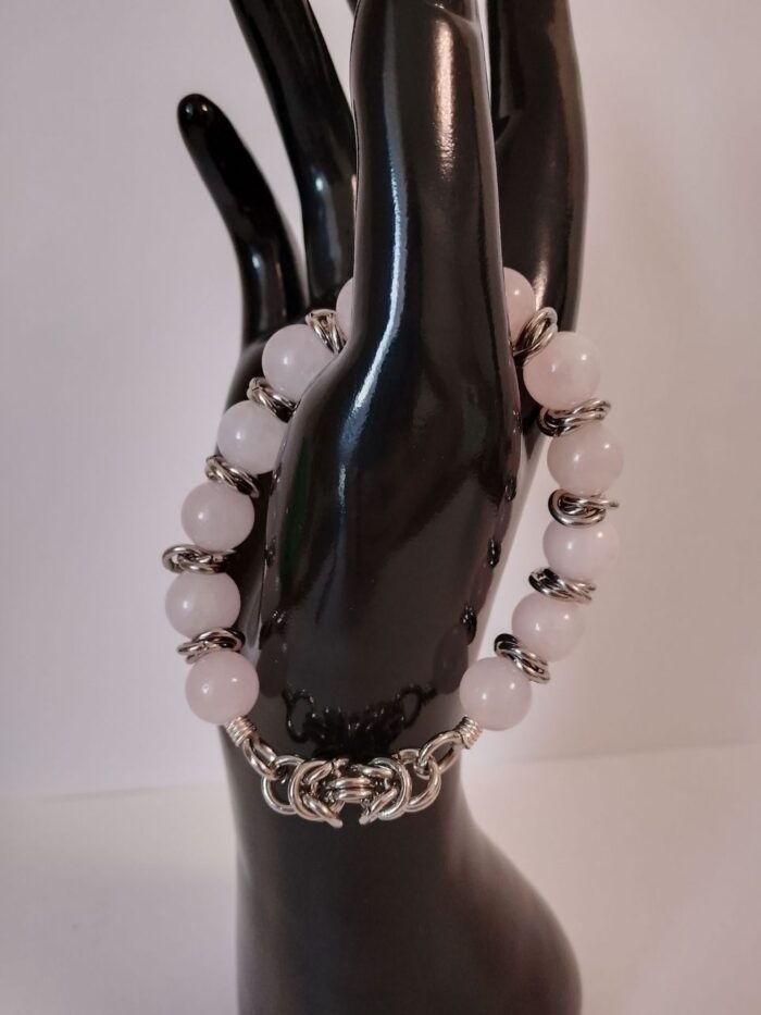 Браслет из розового кварца "Византия" — изображение 3