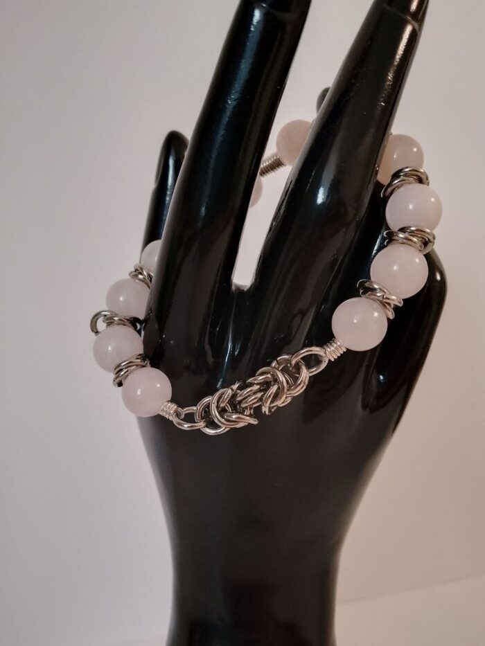 Браслет из розового кварца "Византия" — изображение 4