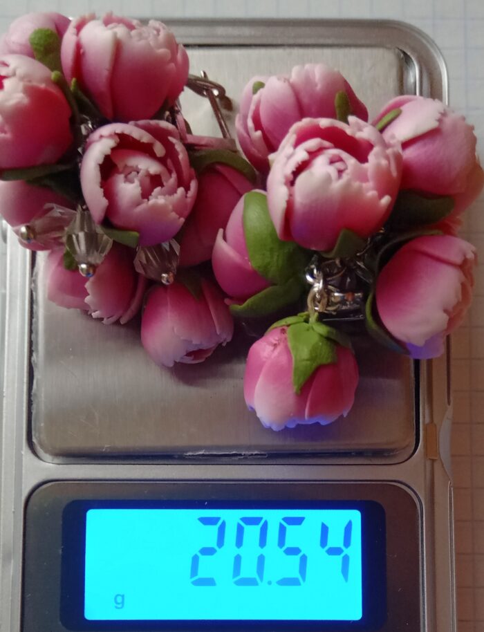 Серьги с пионами — изображение 4