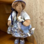 Текстильная игрушка "Слоник Поля и её игрушка"