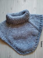 Шапка с отворотом зимняя, женская, крючком крупной вязкой — изображение 17