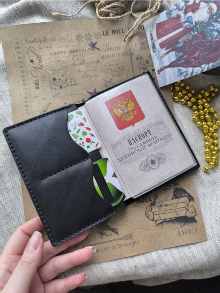 Обложка на паспорт, натуральная кожа. — изображение 4