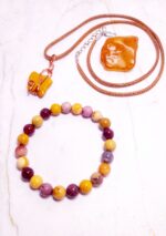 Кулон "Бабочка" с яшмой мукаит — изображение 4