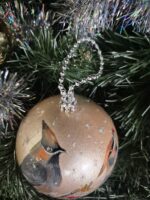 Ёлочная игрушка новогодний шар "Свиристели" — изображение 5