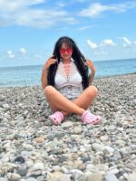 Кроп топ на завязках(шнуровка), связано крючком, ручная работа — изображение 3