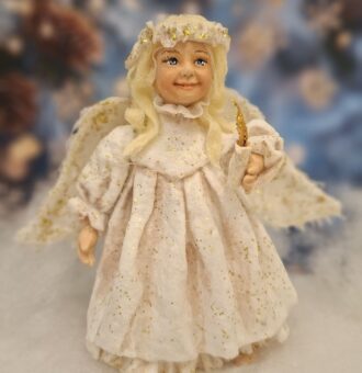 Ватная игрушка "Свет ангела" Интерьерная игрушка, елочное украшение.