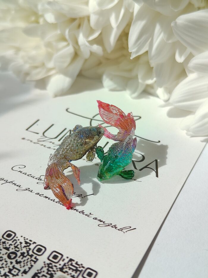 Серьги - гвоздики "Рыбки" — изображение 14