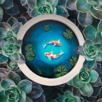 панно "Карпы кои"