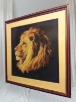 "Царь зверей" картина вышитая крестом — изображение 2