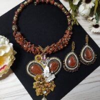 Комплект колье и серьги Осенний Вальс