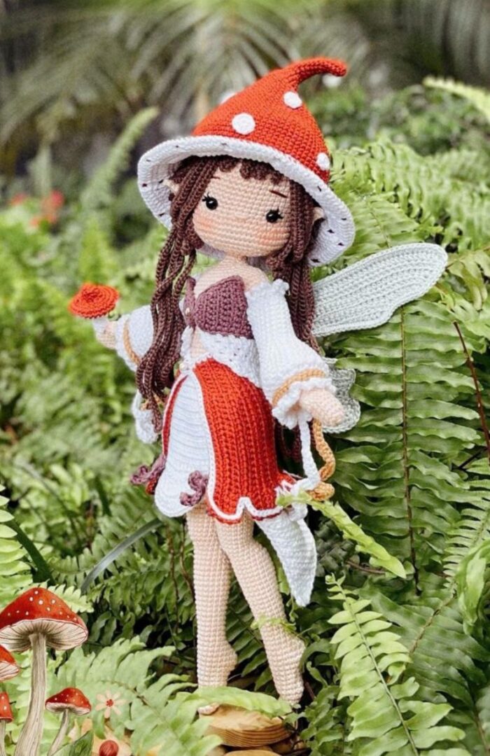 «Набор волшебных фей: 5 неповторимых вязаных кукол для создания сказочной атмосферы» — изображение 4