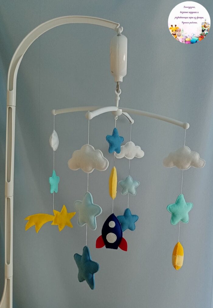 Мобиль для детской кроватки "Космос" — изображение 4