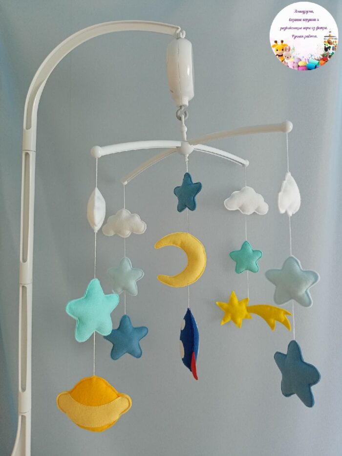 Мобиль для детской кроватки "Космос" — изображение 3