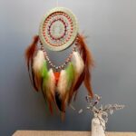 Ищете не просто украшение для дома, а частичку магии, способную принести в ваш дом оптимизм, лёгкость и душевный подъём? Это то, что вам нужно! Ловец сновидений, сплетённый с любовью и уважением к древним традициям. Сочные природные оттенки и контрастное сочетание фисташкового, коричневого и оранжевого цветов несут в себе позитивную энергию созидания. Он словно кричит, что мир полон красок, а сны – волшебства!