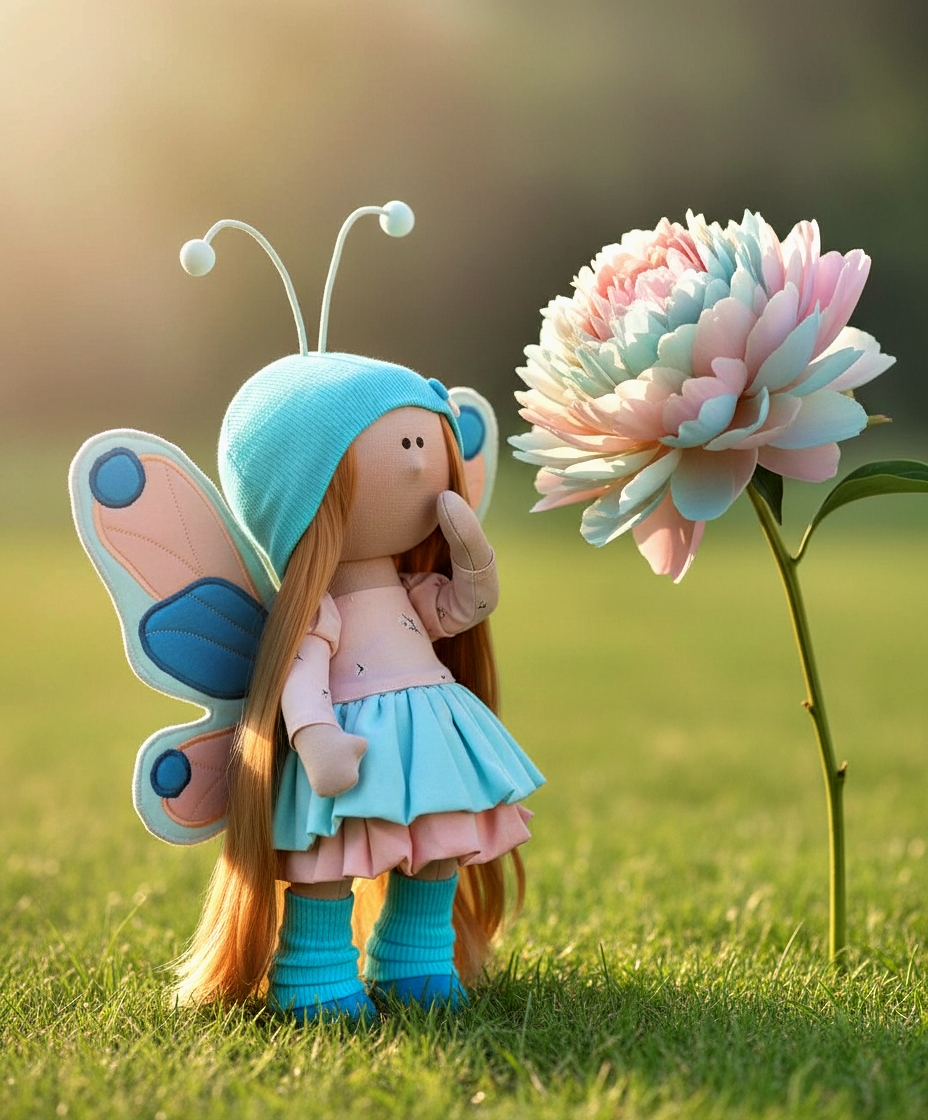 интерьерная текстильная кукла бабочка интерьерная текстильная кукла бабочка