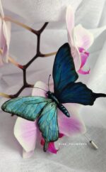 Брошь «Бабочка» из полимерной глины — изображение 3