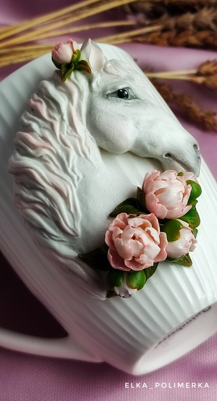 Кружка "Лошадь в цветах" — изображение 9