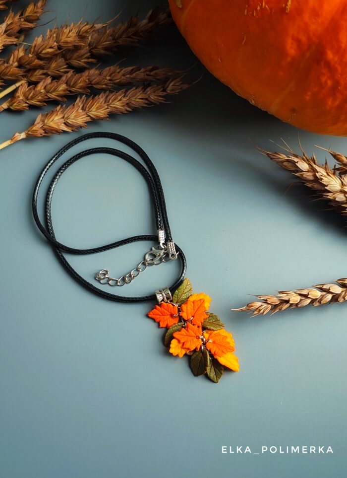 Комплект украшений: браслет и кулон из полимерной глины — изображение 5