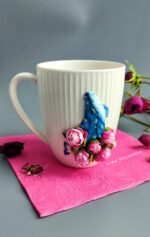 Набор: кружка "Кит в пионах", ложка с пионами — изображение 6