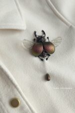 Брошь «Жук» из полимерной глины — изображение 7