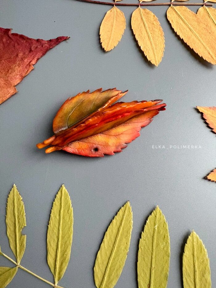 Брошь "Осенние листья" — изображение 3