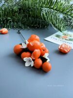 Брошь-игла с мандаринками — изображение 5