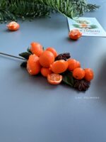 Брошь-игла с мандаринками — изображение 4