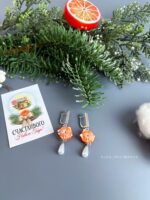 Серьги «Мандаринки» из полимерной глины — изображение 2