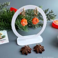 Серьги-трансформеры с мандаринками и бадьяном