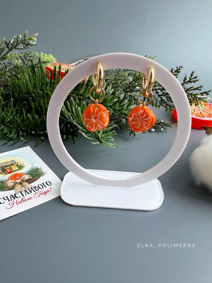 Серьги-трансформеры с мандаринками и бадьяном — изображение 2