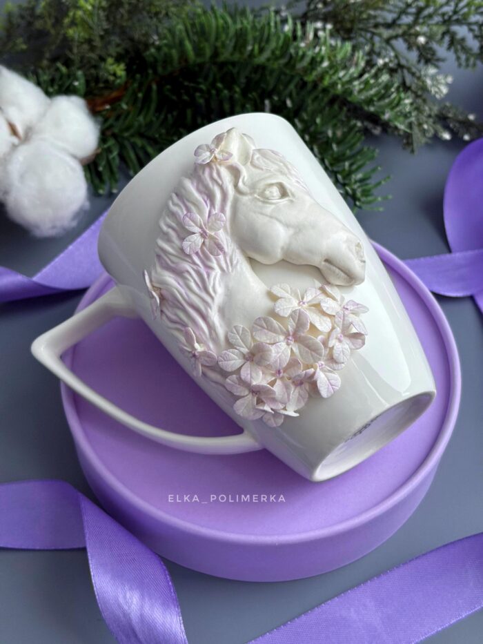 Кружка "Лошадь в цветах" — изображение 4