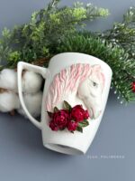 Кружка "Лошадь в цветах" — изображение 3