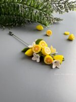 Набор украшений с лимонами из полимерной глины — изображение 4