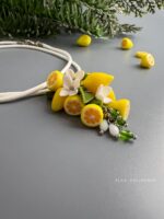 Набор украшений с лимонами из полимерной глины — изображение 5
