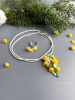 Набор украшений с лимонами из полимерной глины — изображение 6