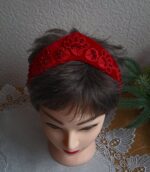Кокошник красный на ободке