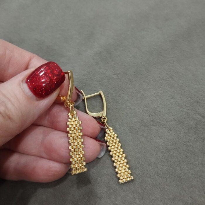 Серьги " Золотая лента" — изображение 2