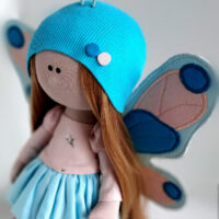 интерьерная текстильная кукла бабочка