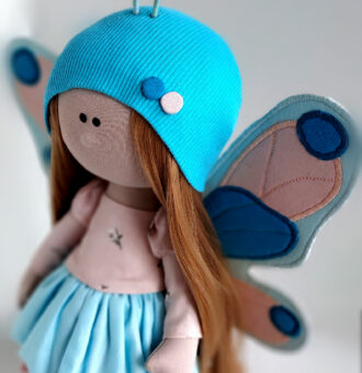 интерьерная текстильная кукла бабочка