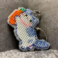 Брелок - "Котик с морковкой"