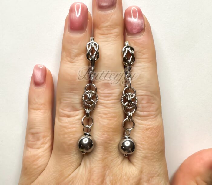 Комплект украшений из гематита и вулканической лавы — изображение 7