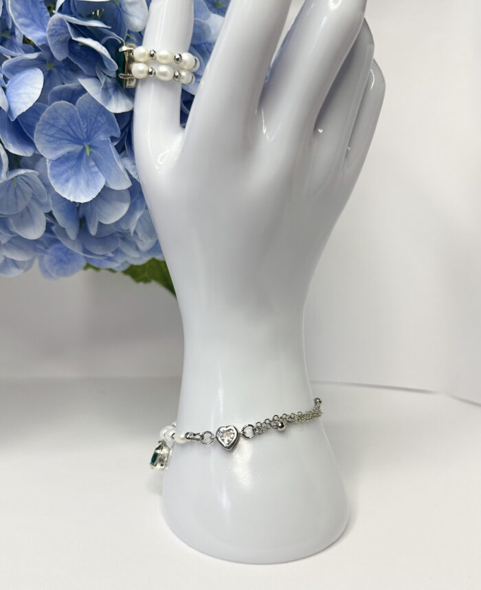 Комплект из жемчуга с кристаллом — изображение 4